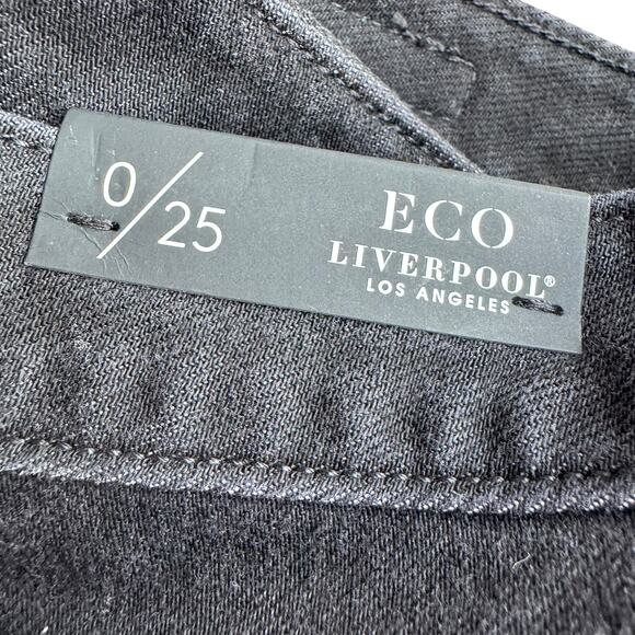 Liverpool 0/25 Black Glitter Stripe Skinny Jeans Mid Rise NWT - Picture 9 of 13